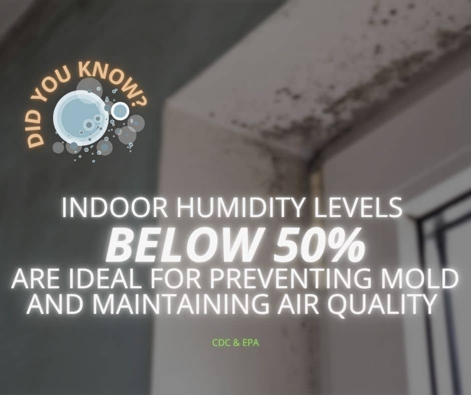 home and bathroom ceiling mold air quality stat